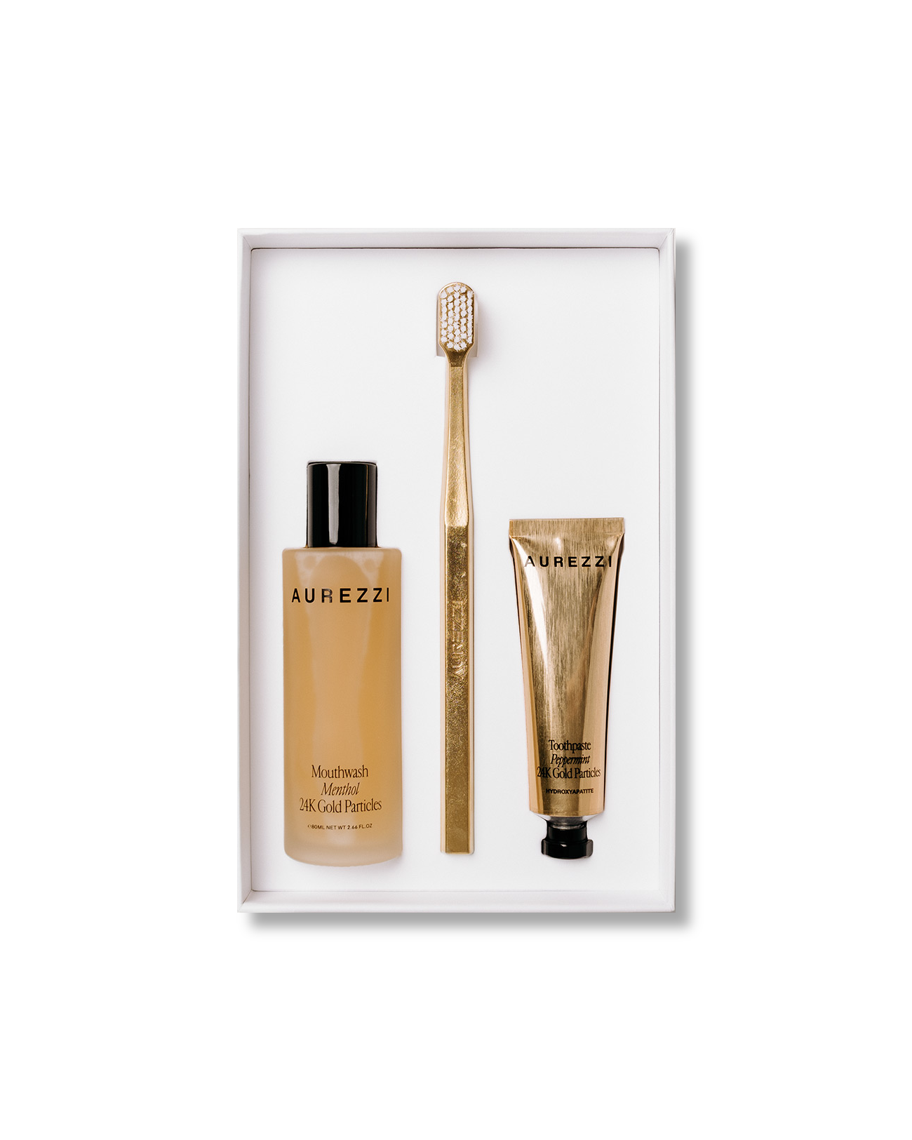 Travel Trio Gold/White bristles
