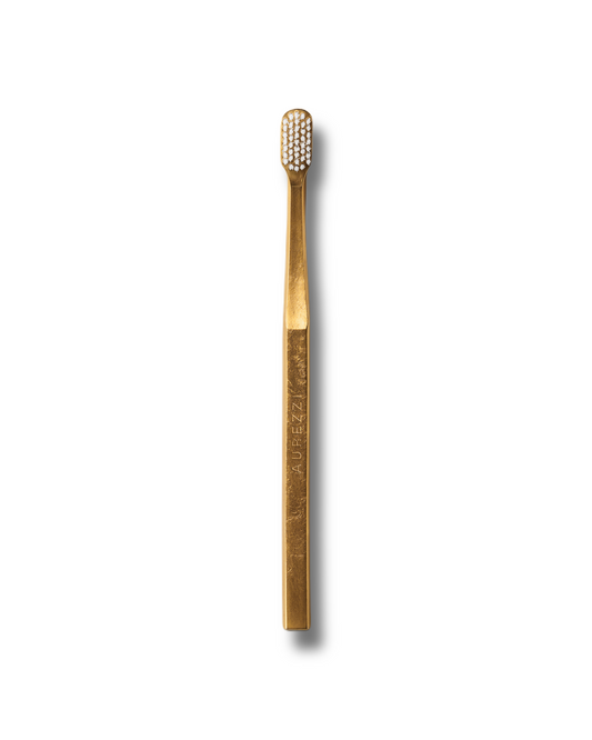Toothbrush 24K Gold Plated/White bristles